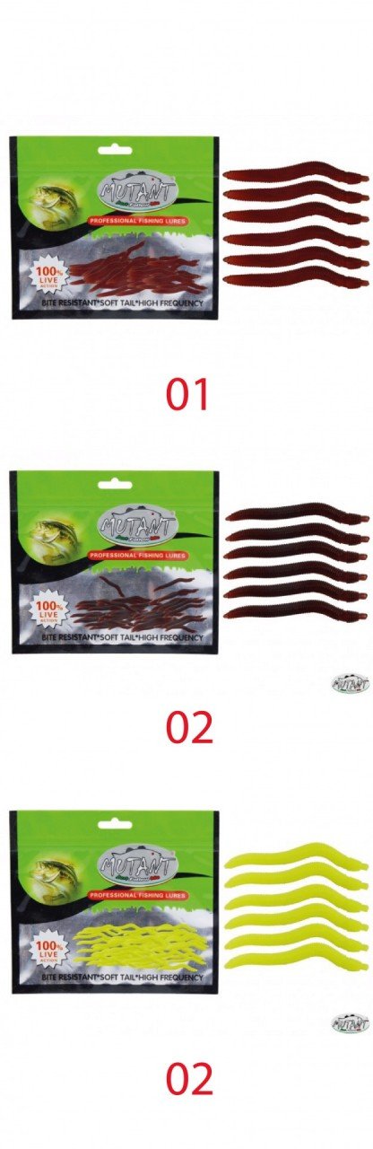 Mutant 3510 Ozmo Solucan 4cm Silikon Suni Yem 30'lu Paket 01