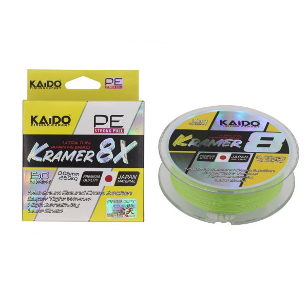 Kramer Japan 8X Braid 150 Mt Lime Green 0.06 mm