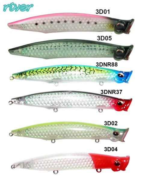 River Pop'n Catch 3D 125 12.5cm 19g Popper 01