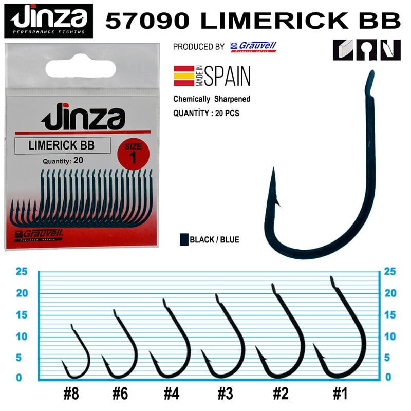 Jinza Limerik Blue Olta İğnesi 20 Adet 4