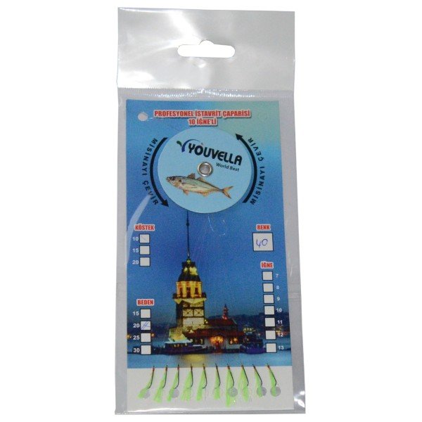 Youvella 7574 İstavrit Çaparisi 10 İğne Kolay Açılan 0.15x0.25mm 40