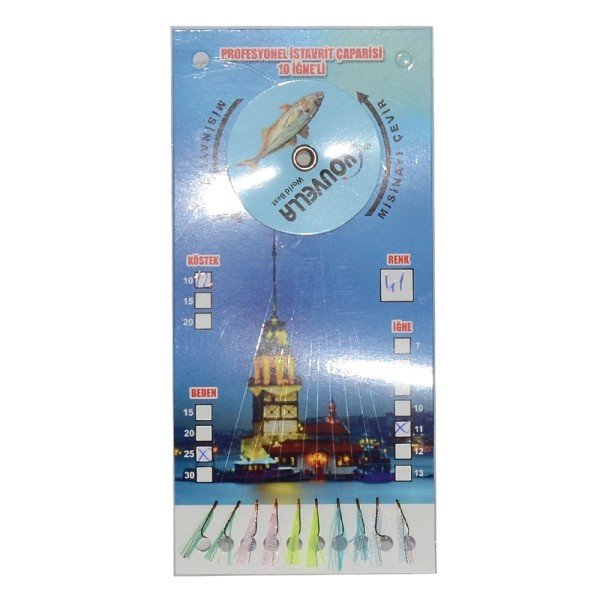 Youvella 7574 İstavrit Çaparisi 10 İğne Kolay Açılan 0.15x0.25mm 41