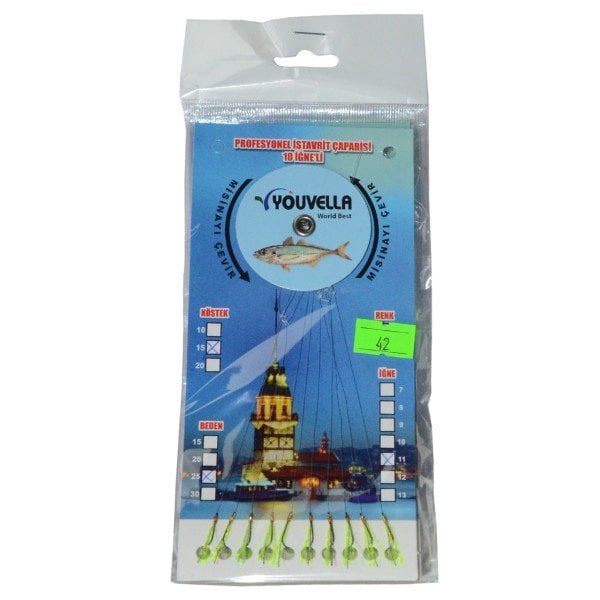 Youvella 7574 İstavrit Çaparisi 10 İğne Kolay Açılan 0.15x0.25mm 42