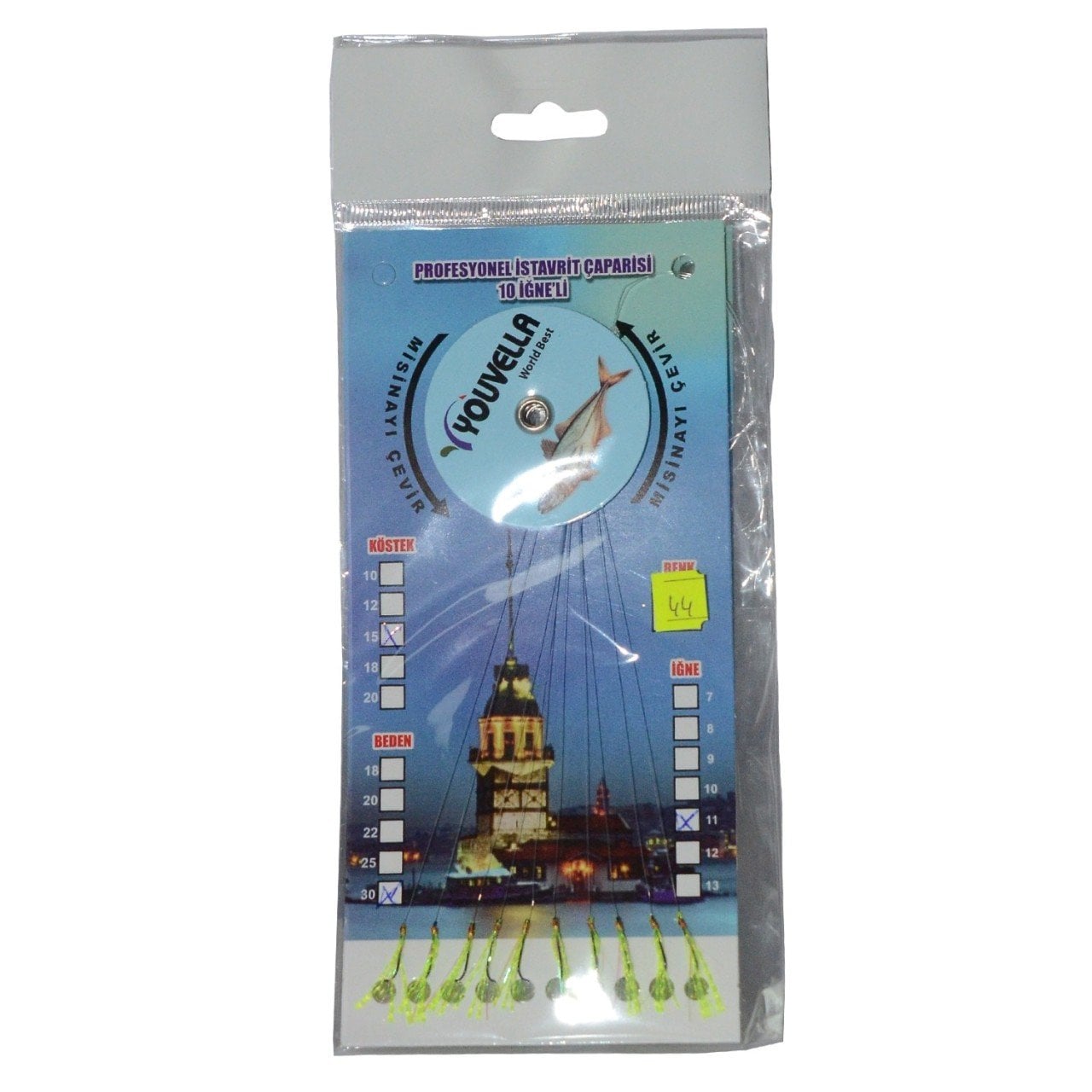 Youvella 7574 İstavrit Çaparisi 10 İğne Kolay Açılan 0.15x0.25mm 44