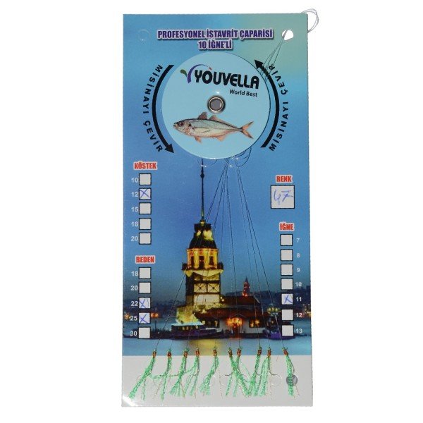 Youvella 7574 İstavrit Çaparisi 10 İğne Kolay Açılan 0.15x0.25mm 47