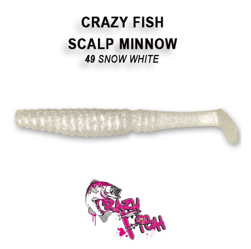 CRAZY FISH SCALP MINNOW / 80 MM / COLOR: 49 SNOW WHITE