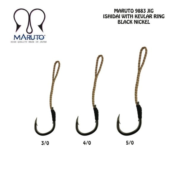 Maruto 9883 Siyah Nikel Jig İğnesi No:5/0 (2Pcs)