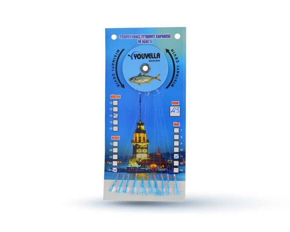Youvella 7574 İstavrit Çaparisi 10 İğne Kolay Açılan 0.15x0.25mm 