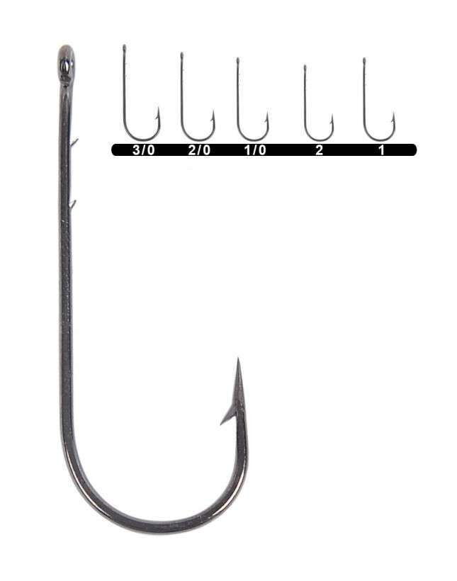 Youvella 1280 Uzun Pala Delikli Lüfer İğnesi 100lü Kutu Black Nikel