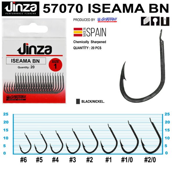 Jinza Iseama BN Olta İğnesi 20 Adet 6