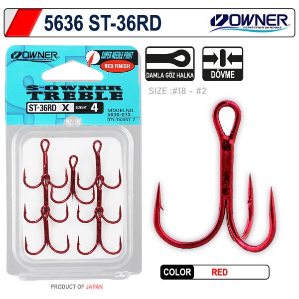 Owner 5636 St-36rd Red Çarpma İğne 6