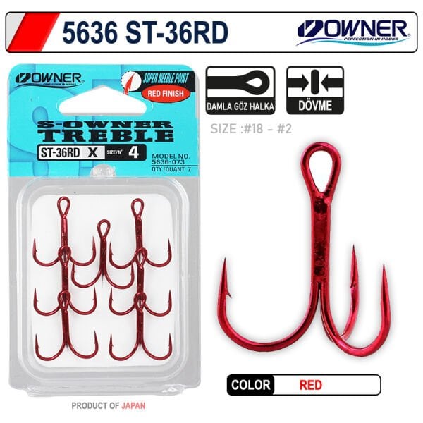 Owner 5636 St-36rd Red Çarpma İğne 8