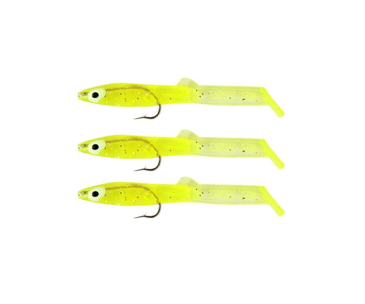 Captain 3526 Eel Fish 5cm Silikon Zargana Suni Yem 3'lü Paket E01 Yellow