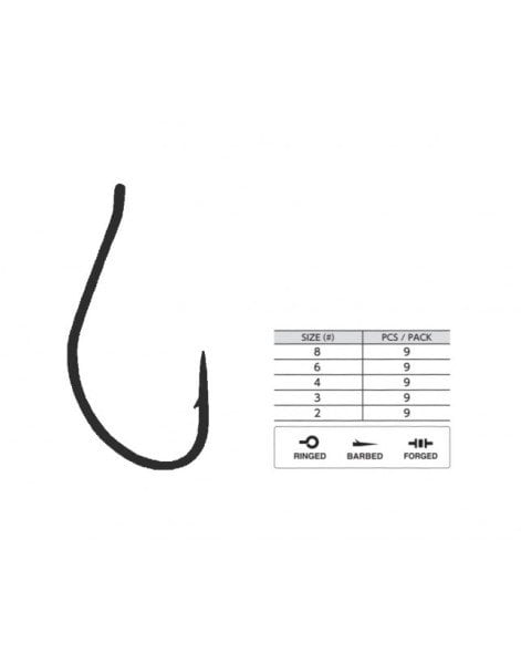 Hayabusa DSR 132 Delikli Drop Shot İğnesi 10'lu Paket Black Mat