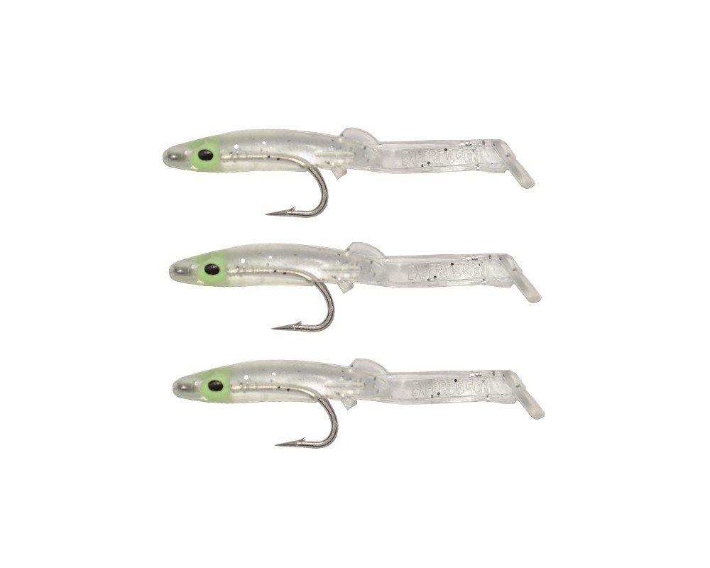 Captain 3526 Eel Fish 5cm Silikon Zargana Suni Yem 3'lü Paket E02 Silver