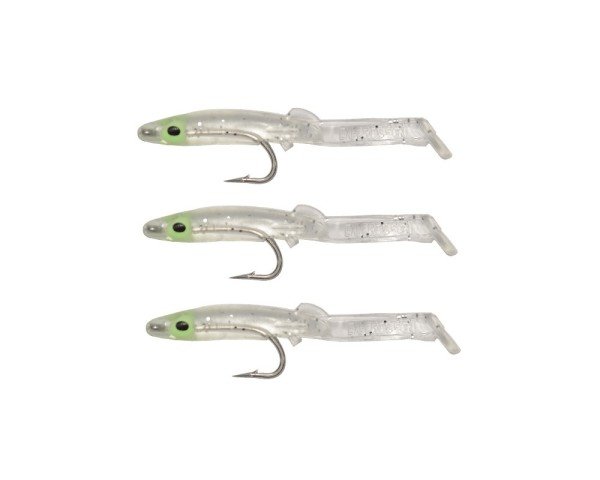Captain 3526 Eel Fish 5cm Silikon Zargana Suni Yem 3'lü Paket E02 Silver