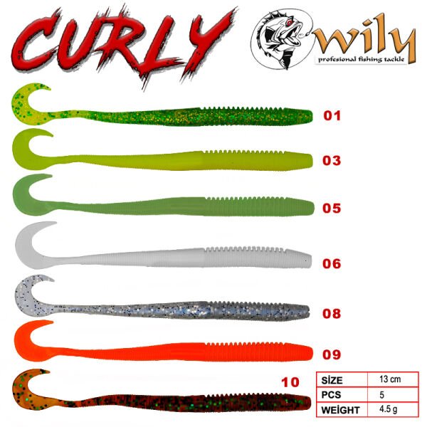 Wily Curly Silikon Yem 13 cm 4.5 gr 10