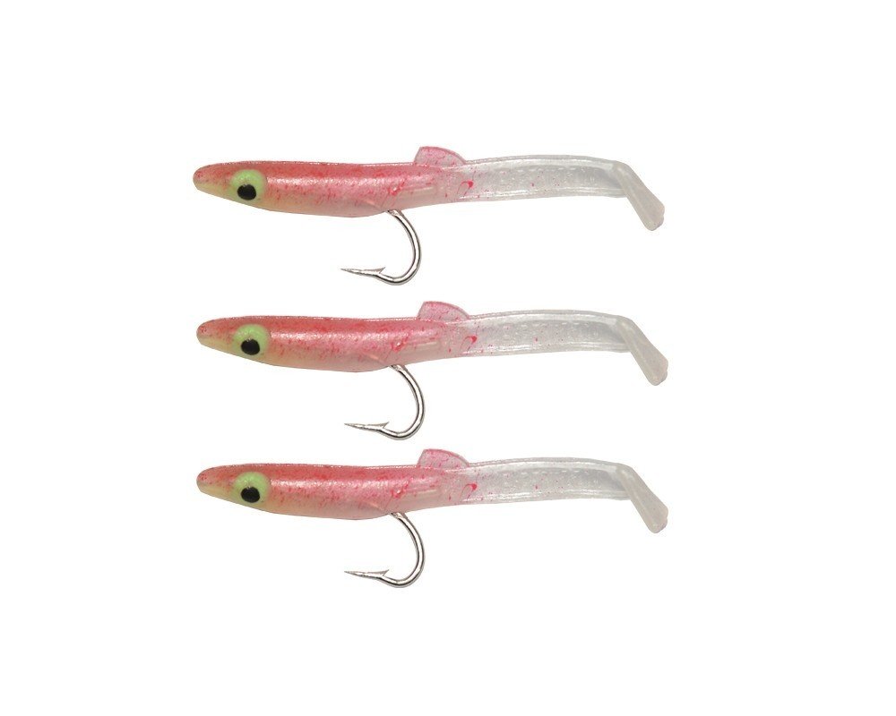 Captain 3526 Eel Fish 5cm Silikon Zargana Suni Yem 3'lü Paket E07 Red
