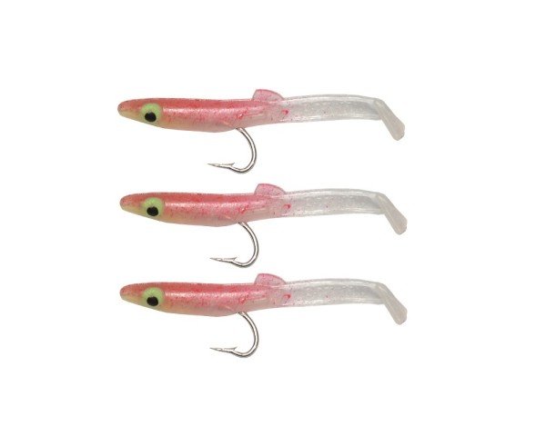 Captain 3526 Eel Fish 5cm Silikon Zargana Suni Yem 3'lü Paket E07 Red