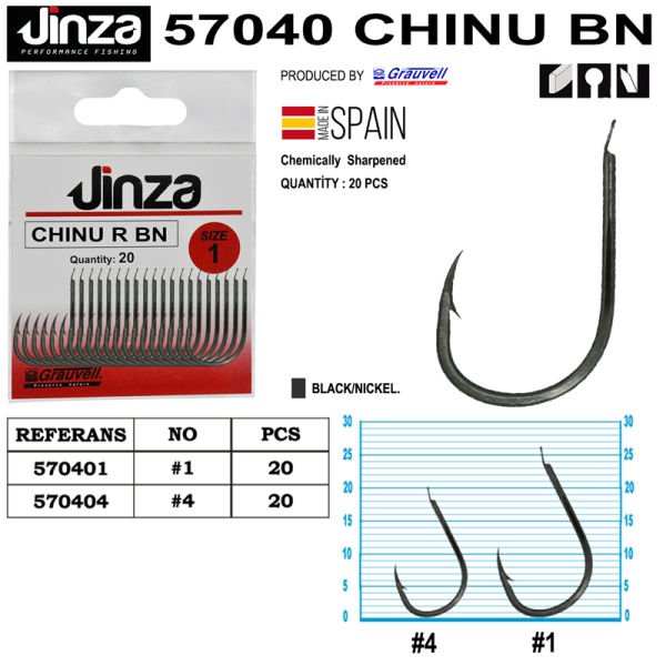 Jinza Chinu BN Olta İğnesi 20 Adet 4