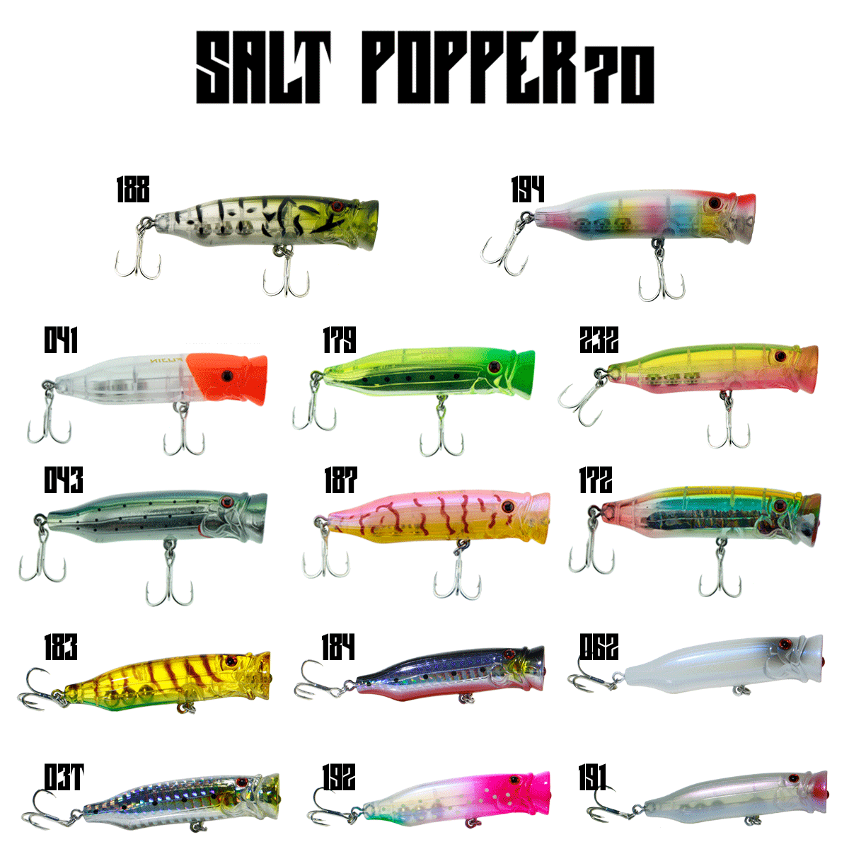 Fujin Salt Popper 70mm 9.5gr Su Üstü Maket Balık 