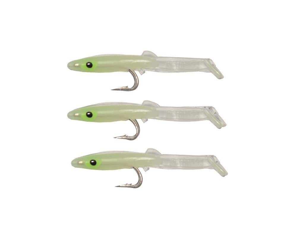 Captain 3526 Eel Fish 5cm Silikon Zargana Suni Yem 3'lü Paket E13 Glow