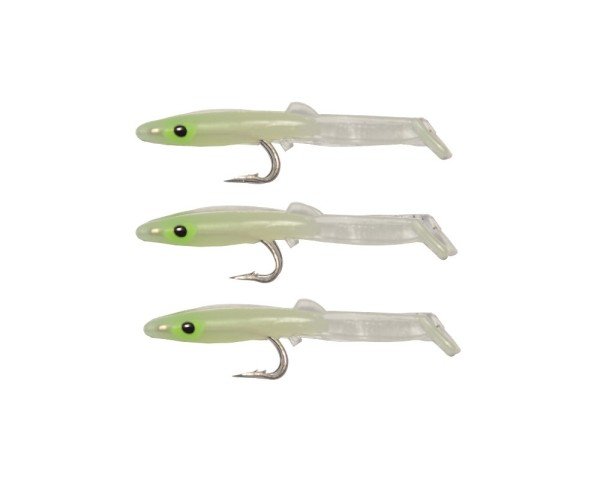 Captain 3526 Eel Fish 5cm Silikon Zargana Suni Yem 3'lü Paket E13 Glow