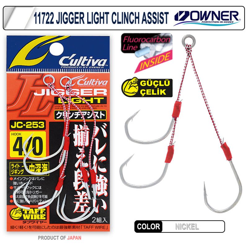 Owner 11722 Jigger Light Clint Assist Jig İğnesi 2-0