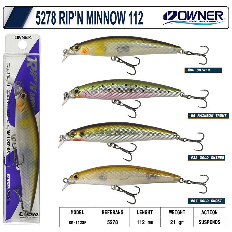Owner 5278 Pip'n Minnow 112 Mm 21g Maket Balık 06
