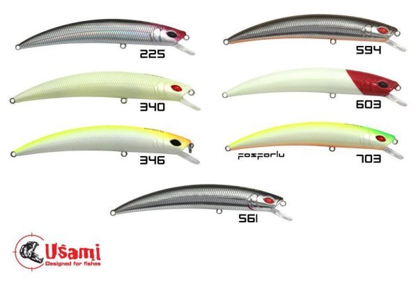 Usami Wasabi Min (Jir) 110F-SR 12.4 G Maket Balık 603 FOSFORLU