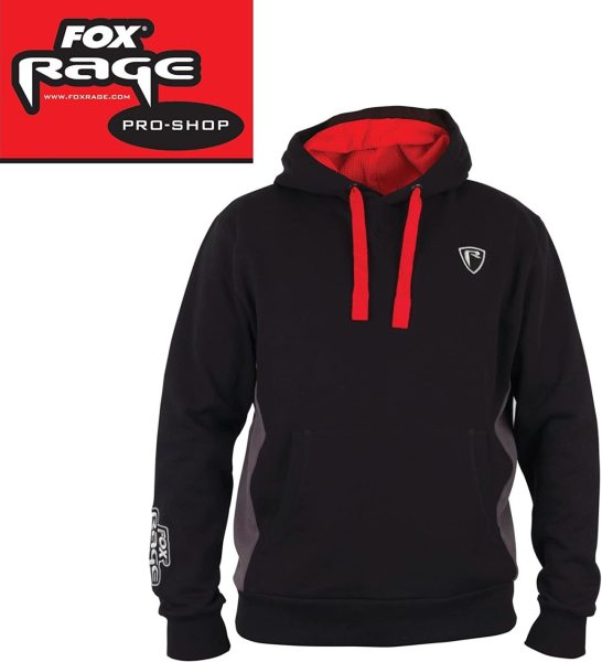 Fox Rage Black / Grey Ribbed Hoody S