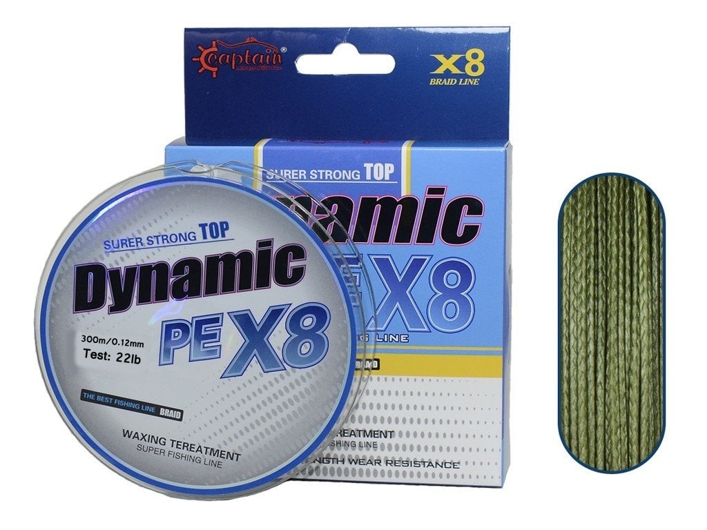 Captain Dynamic PE 8 Örgü İpi Misina 300mt Yeşil 0.12 mm