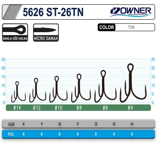 Owner 5626 St-26tn Tin Çarpma İğne 12
