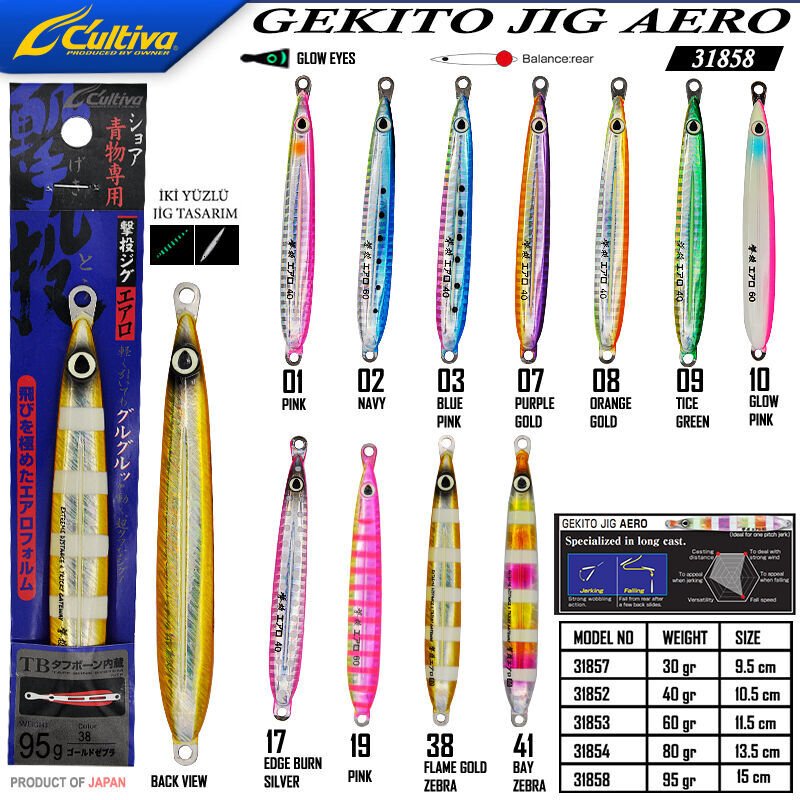 Cultiva  31858 Gekito Jig Aero 95g 15 cm 19