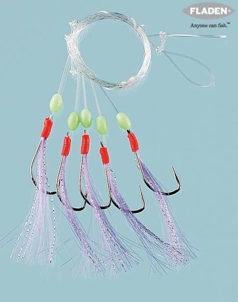 Fladen White Lightning 5 Köstek Hazır Takım 3-3/0