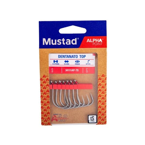 Mustad Alpha Point Dentanato Top 34111AP Olta İğnesi TITAN STEEL - NO:3/0 - 6LI