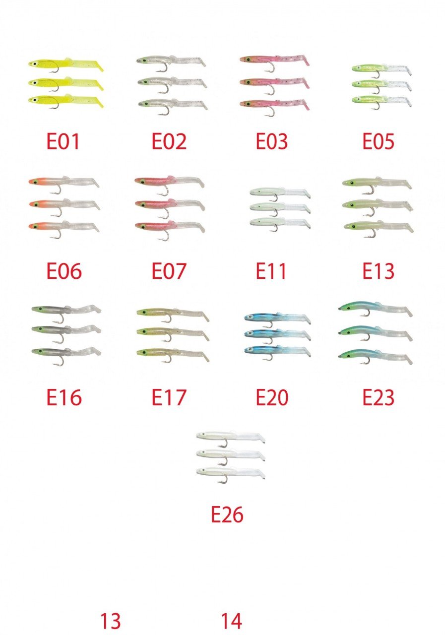 Captain 3525 Eel Fish 7.5cm Silikon Zargana Suni Yem 3'lü Paket E01 Yellow