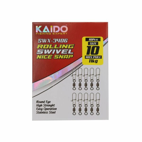 SWX-3407 Rolling Swivel Coastlock Snap (10 Pcs)