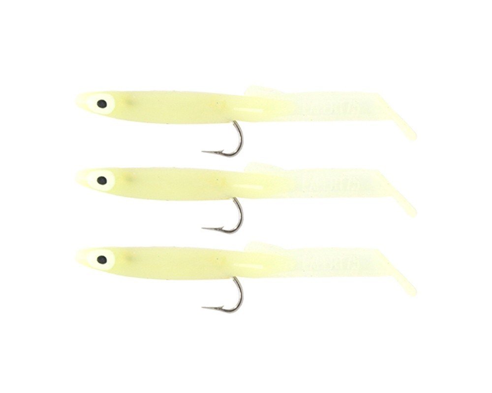 Captain 3525 Eel Fish 7.5cm Silikon Zargana Suni Yem 3'lü Paket E13 Glow