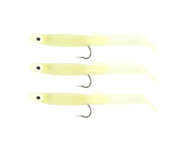 Captain 3525 Eel Fish 7.5cm Silikon Zargana Suni Yem 3'lü Paket E13 Glow