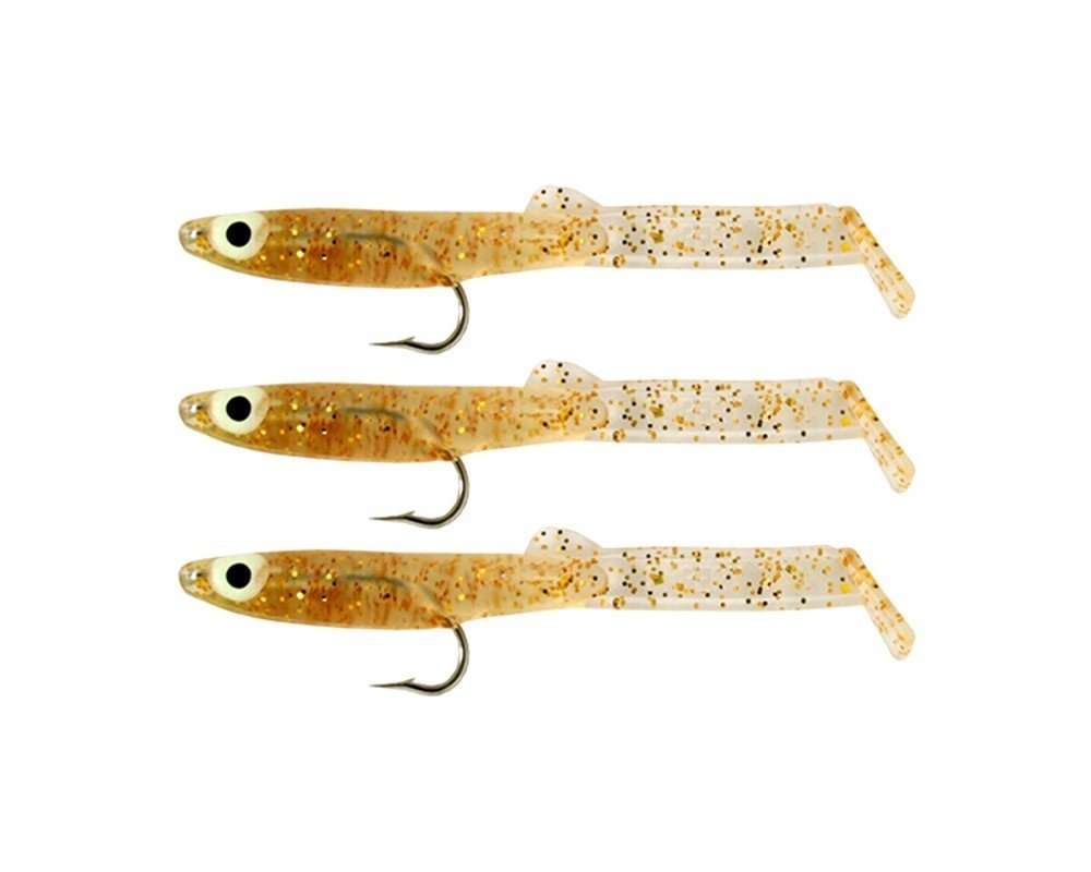 Captain 3525 Eel Fish 7.5cm Silikon Zargana Suni Yem 3'lü Paket E17 Gold G