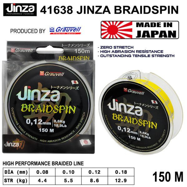 Jinza Braidspin 150m Örgü Misina 0,18