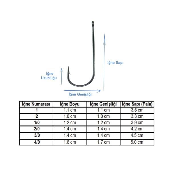 Marlin 9146 BN Düz İğne No:1/0 (100Pcs)
