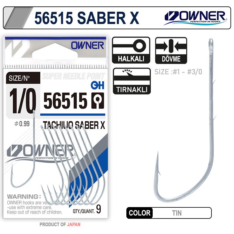 Owner 56515 Tachiuo Saber X Tin İğne 2-0