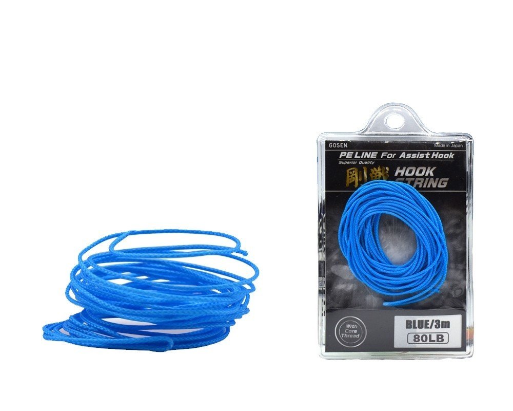 Gosen Hook String PE Assist İpi 3mt Mavi 80 LB