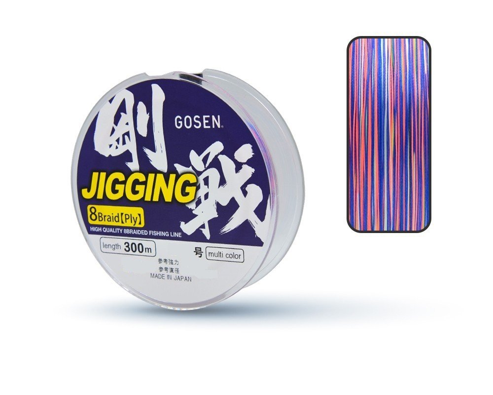 Gosen Jigging Braid PE 8 Örgü Jig ve Tai Rubber İpi 300mt Multi 0.8 PE