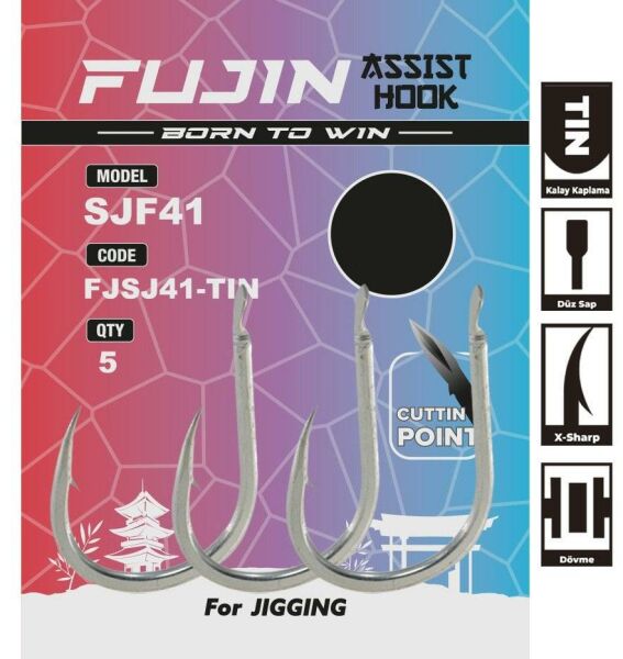 Fujin SJF41 TIN Düz Assist Kancası 