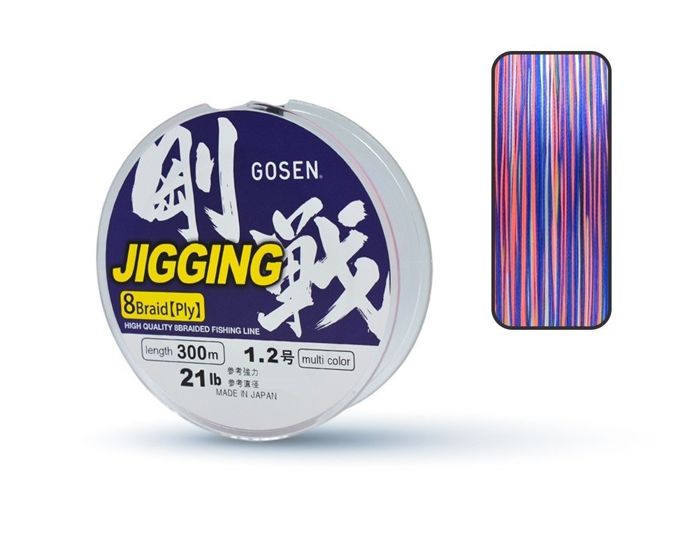 Gosen Jigging Braid PE 8 Örgü Jig ve Tai Rubber İpi 300mt Multi 1.2 PE