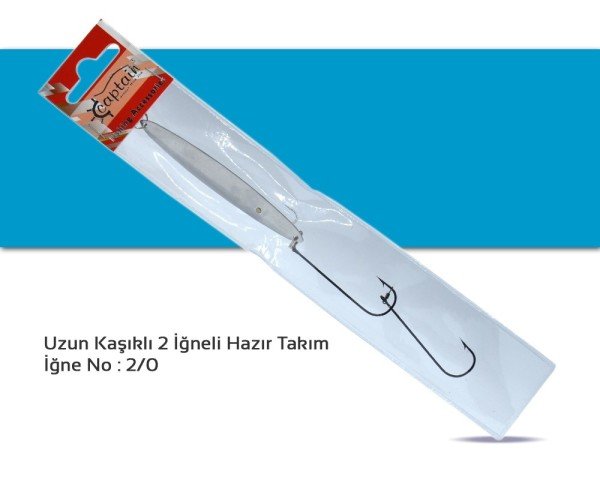 Captain Uzun Olta 2 İğneli Kaşıklı Lüfer Takımı 2/0