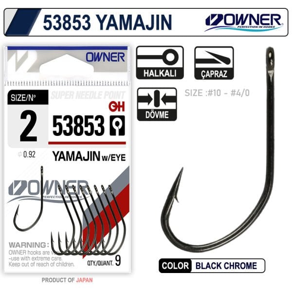 Owner 53853 Yamajin With Eye Black Chrome İğne 10